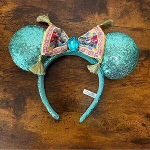Sequin Mouse Ears Headband with Bow